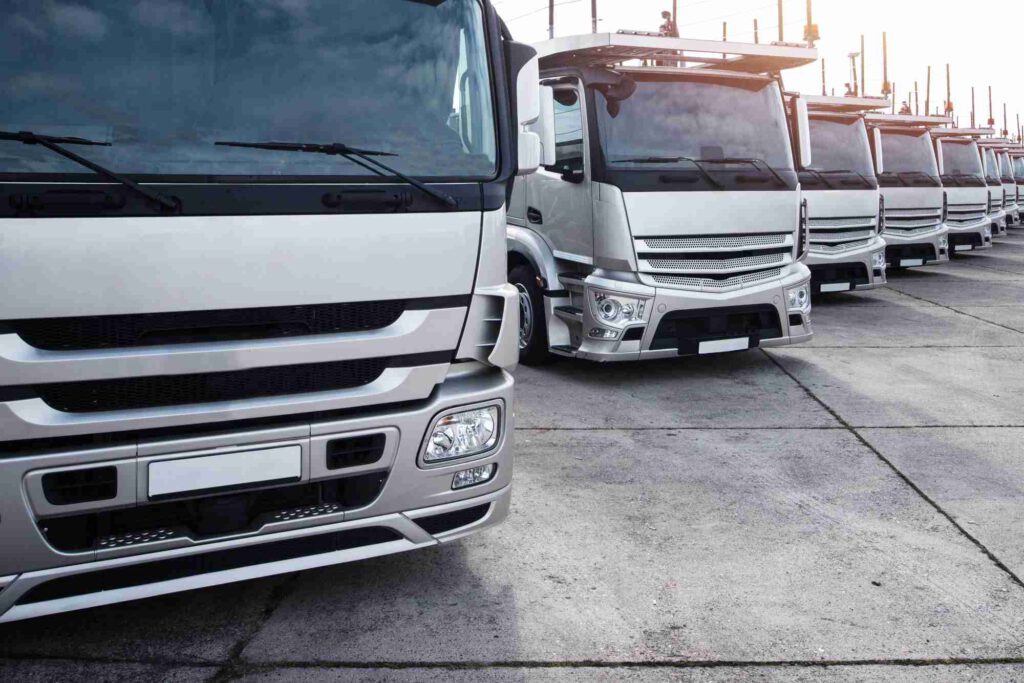 lkw der parkt seitlich